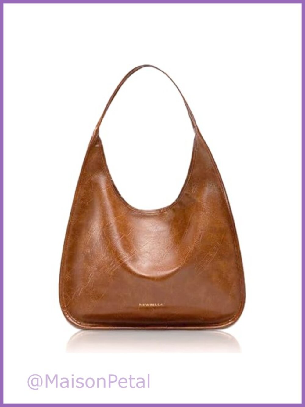 PU Leather Hobo Shoulder Bag Tote with Matching Pouch for Work Travel